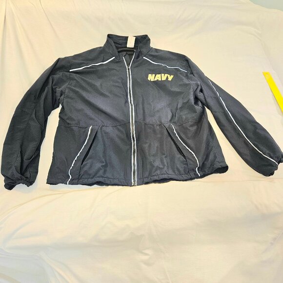US Navy Running Jacket Jogging Physical-Training USN PT Reflective Size XL Reg - Picture 1 of 11